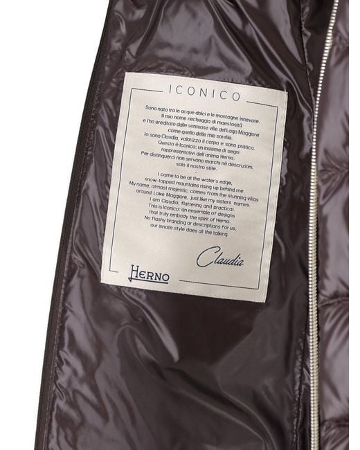 Herno Brown Padded Jacket "Claudia"