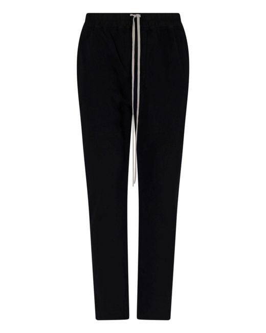 Rick Owens Black Sweatpants With Drawstring for men
