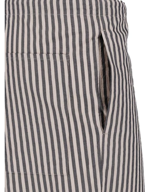 Kaptain Sunshine Gray Striped Pants for men