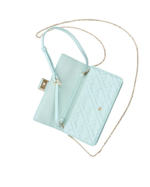 Fendi Blue Chain Wallet "Baguette"