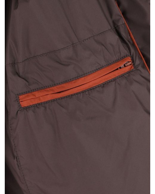 Herno Brown Zip Jacket for men