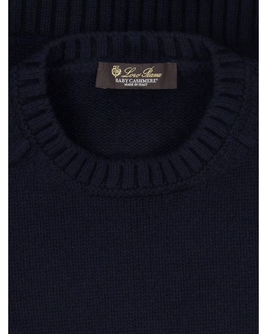Loro Piana Blue Crewneck Sweater “Parksville”