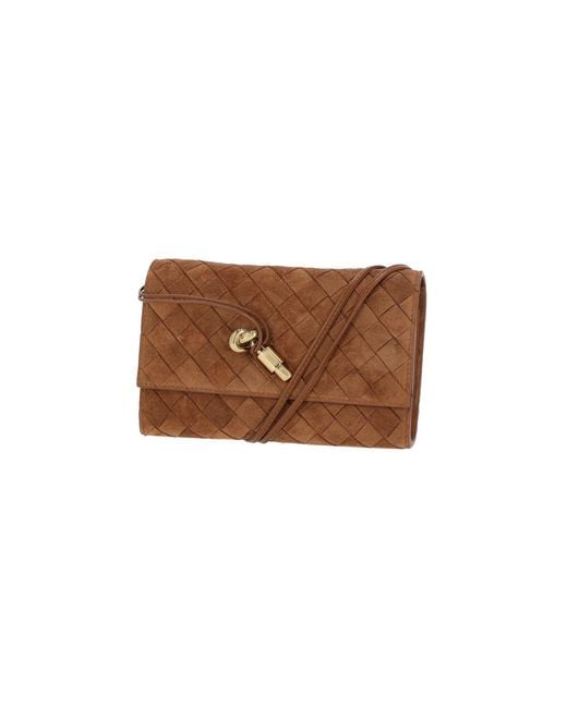 Bottega Veneta Brown "Andiamo" Mini Clutch