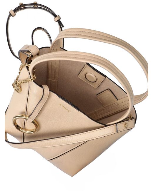 Chloé White Small Tote Bag Spin"
