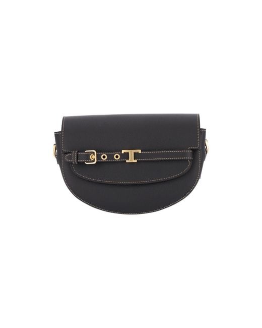 Tod's Black Mini Crossbody Bag "T Signature"