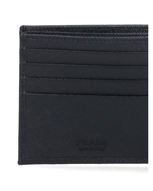Prada Black Bifold Logo Wallet for men