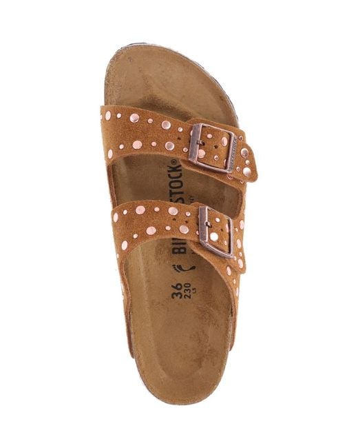 Birkenstock White Arizona Rivet Sandals