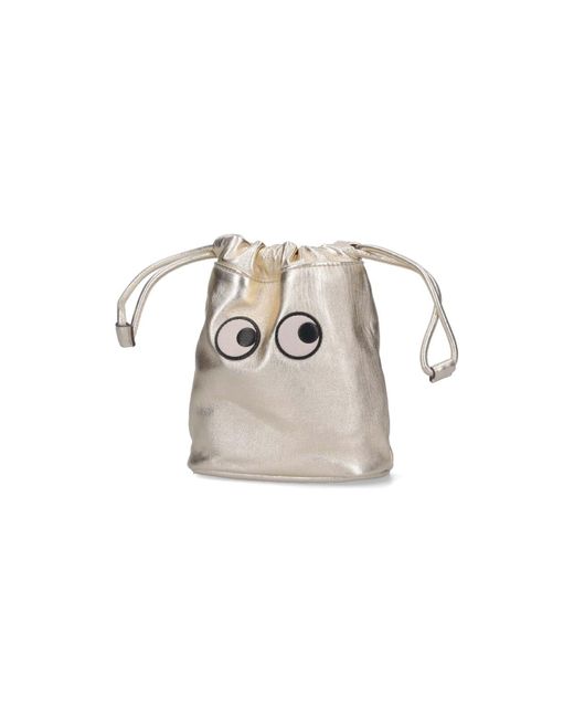 Clutch Coulisse di Anya Hindmarch in White