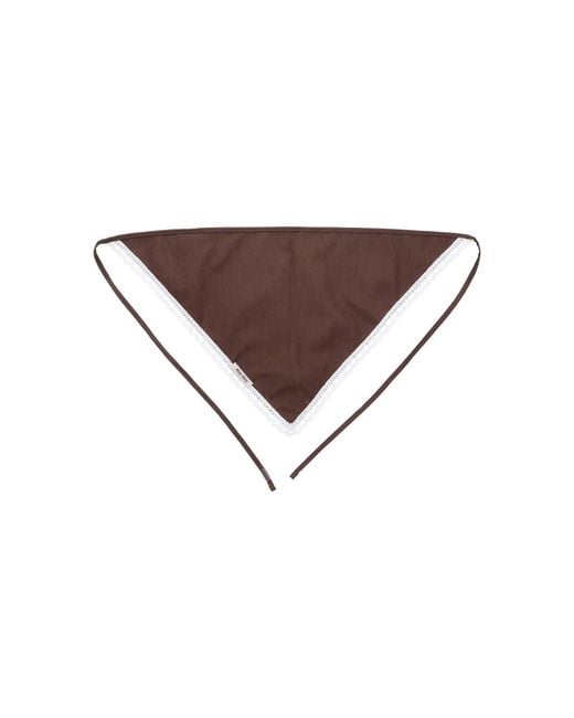 Miu Miu Brown Cotton Headband