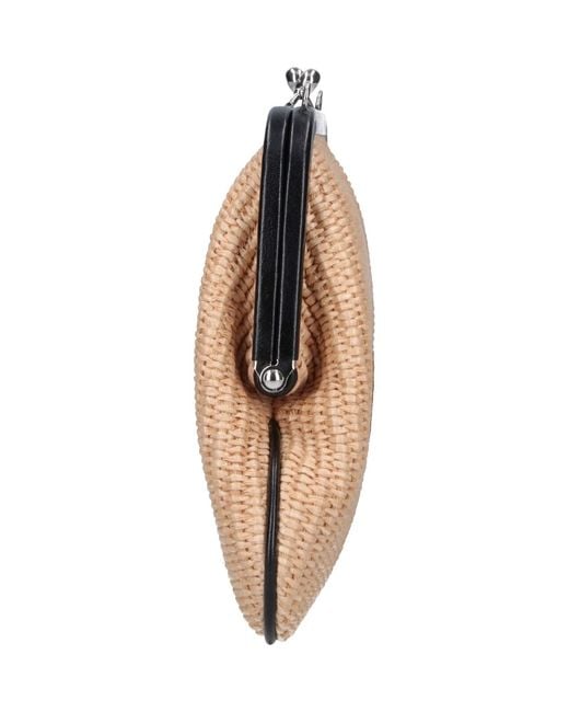 Vivienne Westwood Natural Woven Frame Clutch Bag