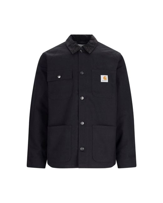 Carhartt Blue Logo Button Jacket for men