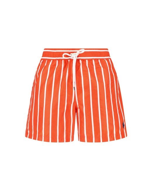Polo Ralph Lauren Red Beach Shorts Logo for men