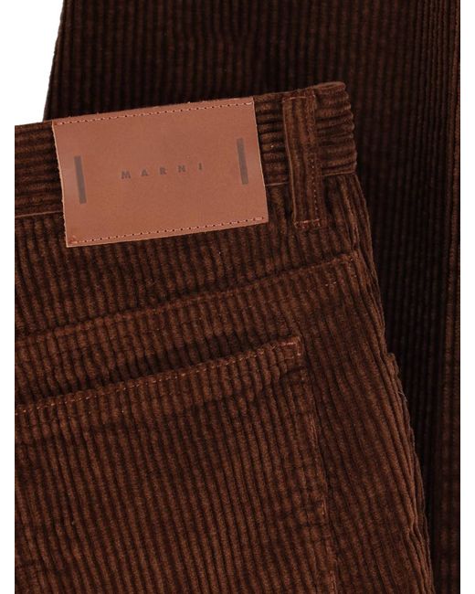 Marni Brown Corduroy Pants for men