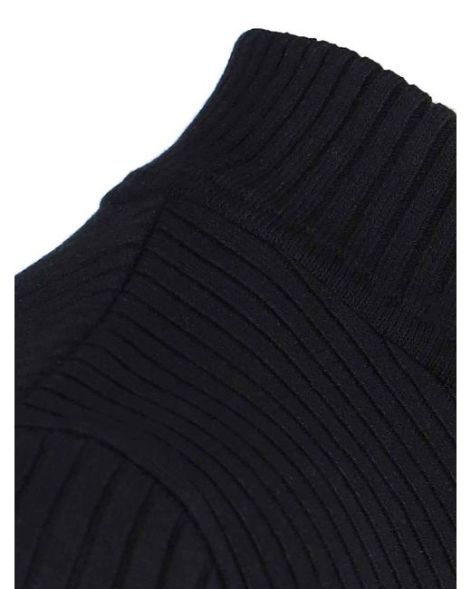 Courreges Blue Reedition Ribbed Sweater