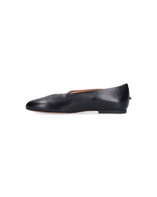 Jil Sander Black Elyss Round Toe Ballerina Flats