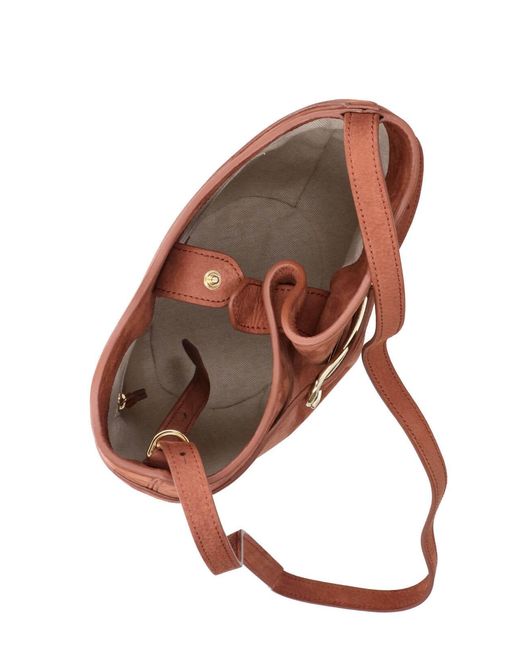 Liffner White Bucket Bag "Belted"