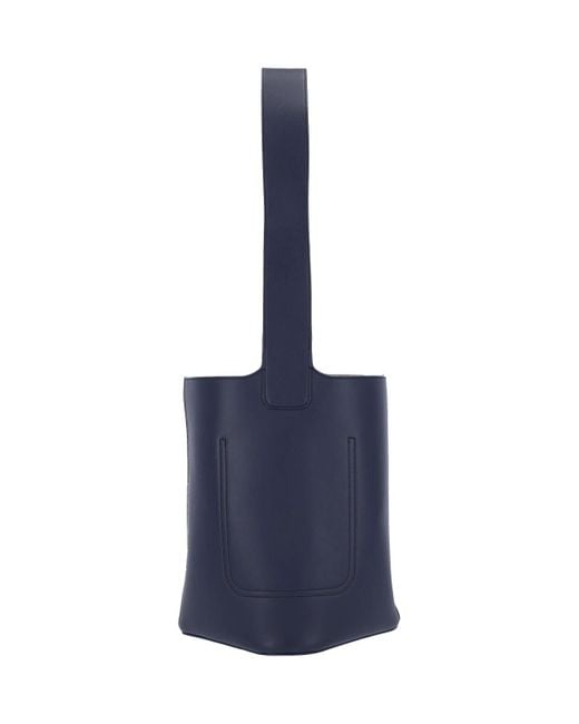 Borsa Secchiello Media "Pebble" di Loewe in Blue