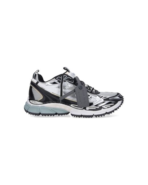Off-White c/o Virgil Abloh Gray Street-Ready Contrast-Trim Sneakers for men
