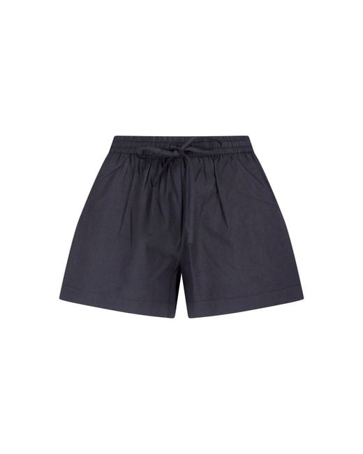 Matteau Blue Relaxed Fit Shorts With Minimalist Design