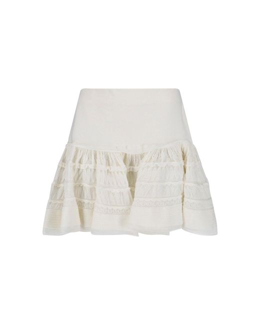 Alaïa White Mini Skirt "Crinoline"