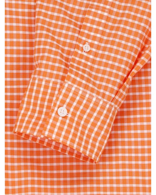 Loewe Orange Checked Cotton Shirt for men