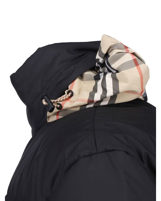 Burberry Blue Down Jacket "Check"