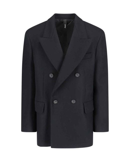Hevò Blue Double-Breasted Blazer "Rodi" for men