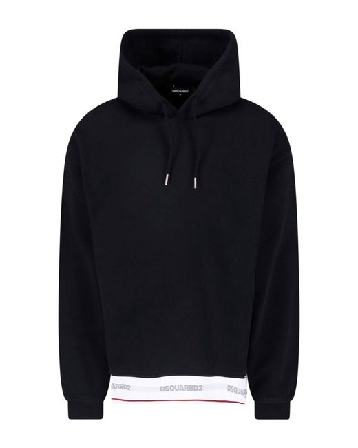DSquared² Blue Hooded Sweatshirt Logo for men
