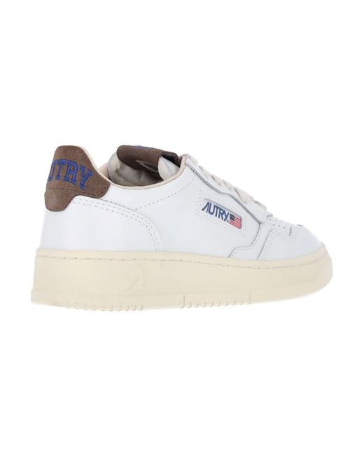 Autry White Cow Leather & Suede Sneakers