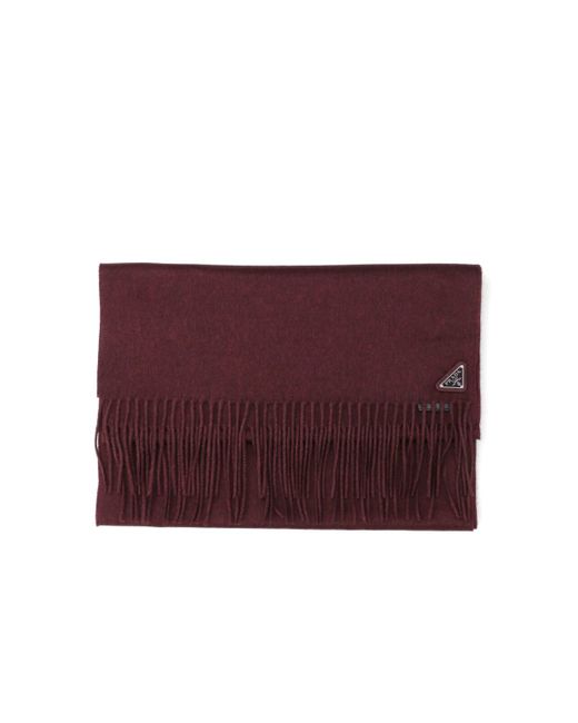 Sciarpa In Seta E Cashmere di Prada in Purple da Uomo