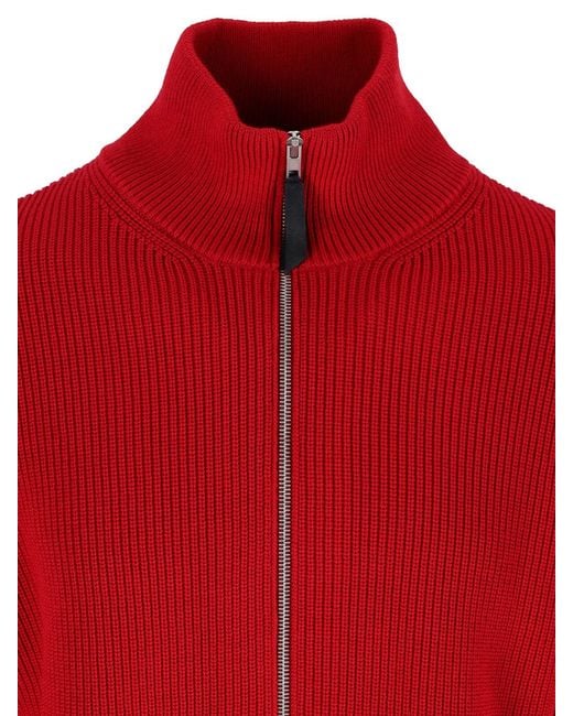Maison Margiela Red Zip Cardigan for men