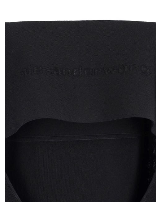 Abito Mini Logo di Alexander Wang in Black