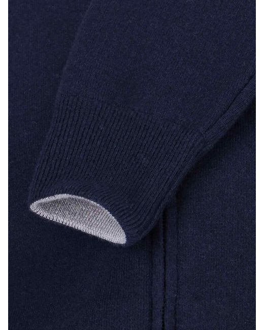 Giacca Zip In Lana di Lardini in Blue da Uomo