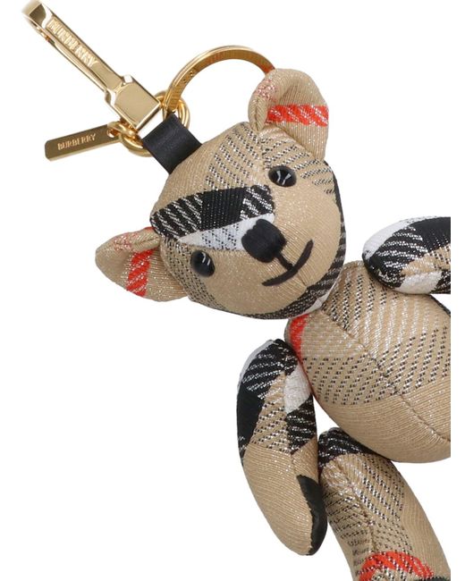 Charm Portachiavi Orsetto "Thomas" di Burberry in Metallic