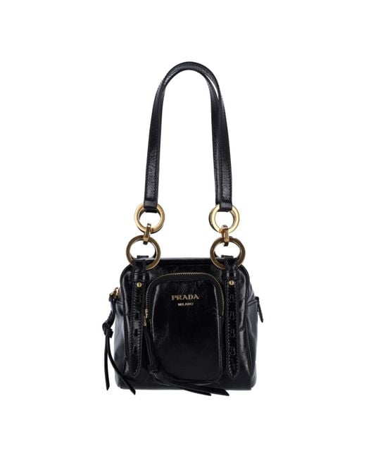 Prada Black 'Dangle' Mini Top Case