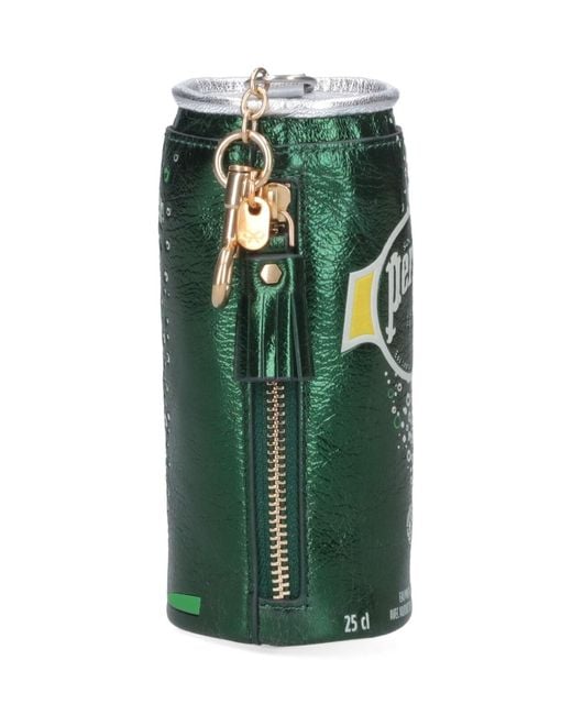 Anya Hindmarch Green Goat Leather Wallet Keychain Accessory