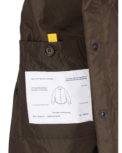 Aspesi Brown Technical Fabric Shirt