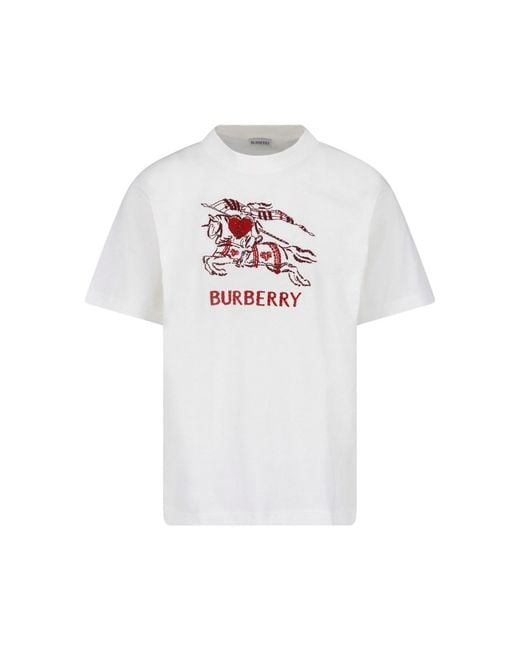 Burberry White 100% Cotton T-Shirt for men