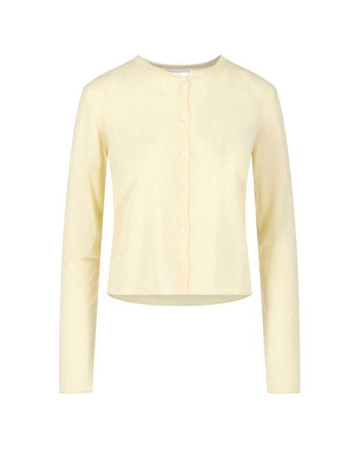 DUNST White Crewneck Cardigan