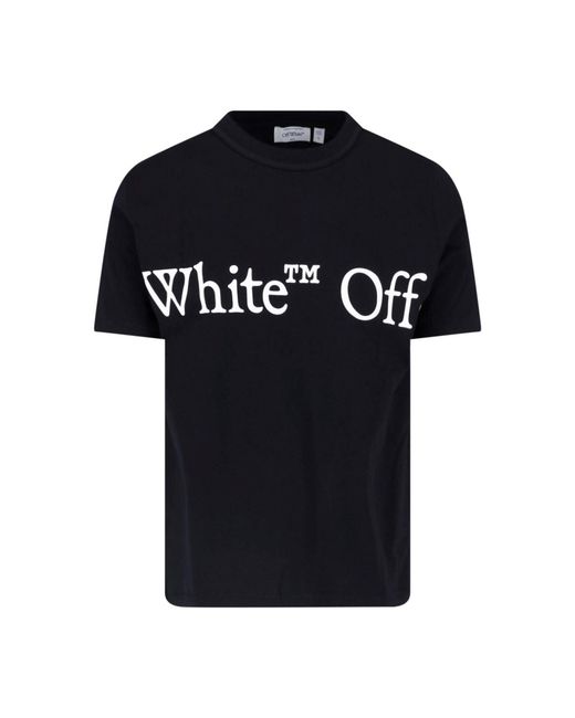 Off-White c/o Virgil Abloh Black Graphic Logo Crewneck T-Shirt for men