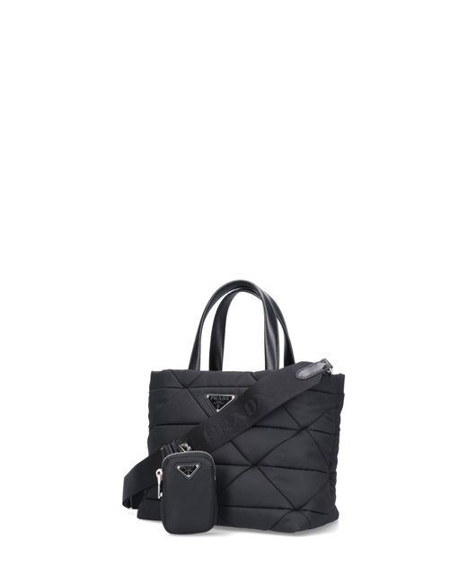 Prada Synthetic Padded Re-nylon Shopping Bag in Nero (Black) | Lyst