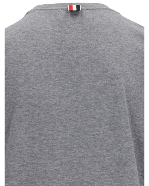 T-Shirt Logo di Thom Browne in Gray da Uomo