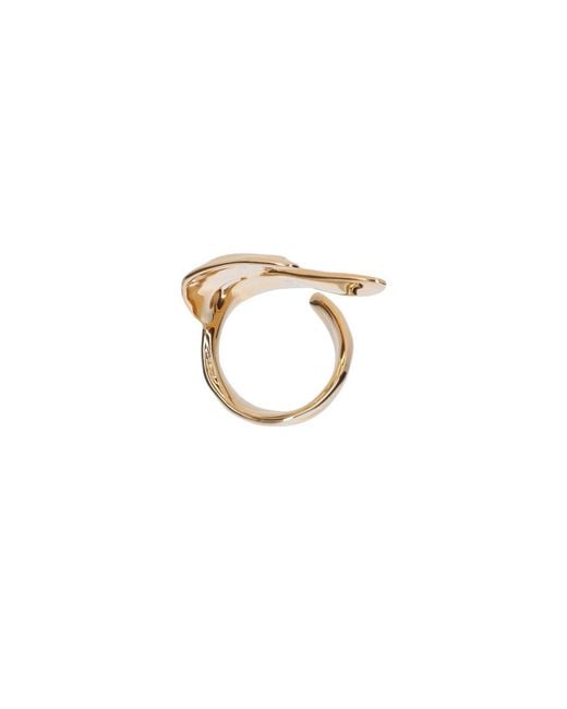 Balenciaga White Geometric Ring