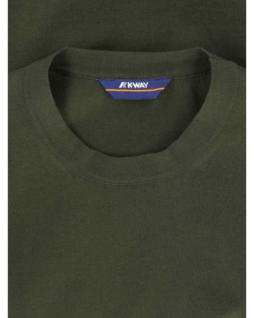 K-Way Green 'Combe' Crew Neck Sweater for men