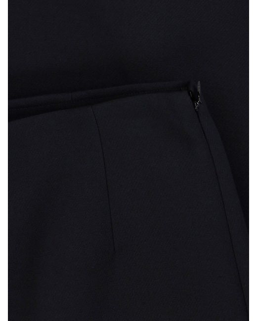 Fendi Blue Midi Wool Skirt