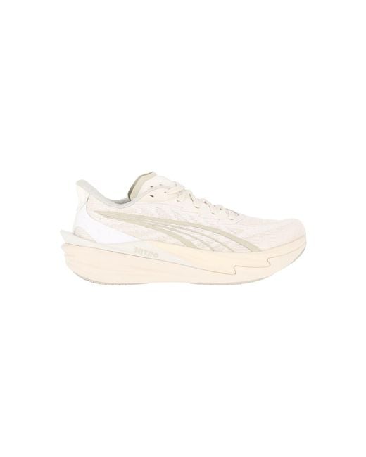 PUMA White Neutral Streamlined Mesh Upper Sneakers