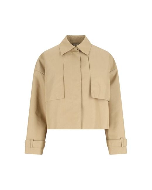 Calvin Klein Natural Cropped Trench Coat