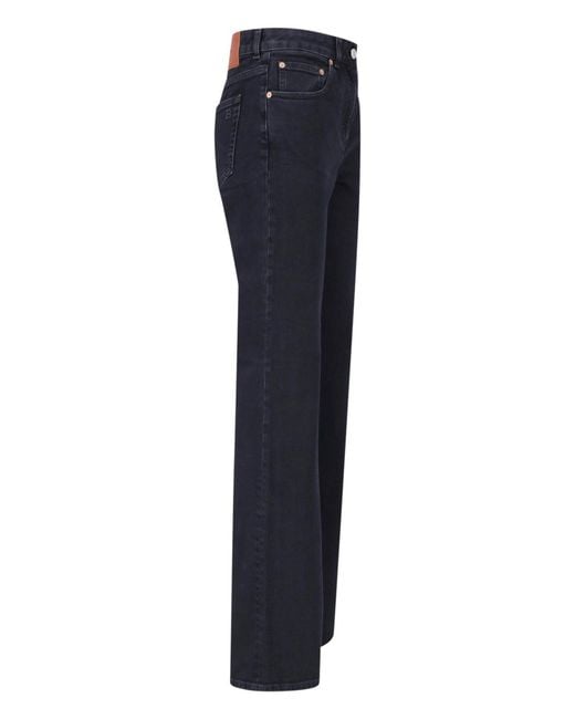 Balmain Blue High-Rise Flared Jeans