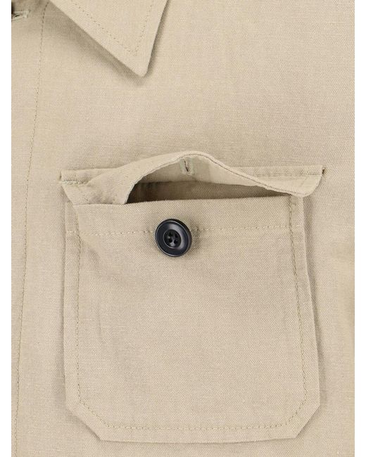 TONYWACK Natural Linen Blend Button Jacket for men