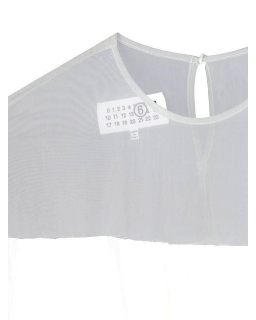 MM6 by Maison Margiela White Shirt Tulle Detail